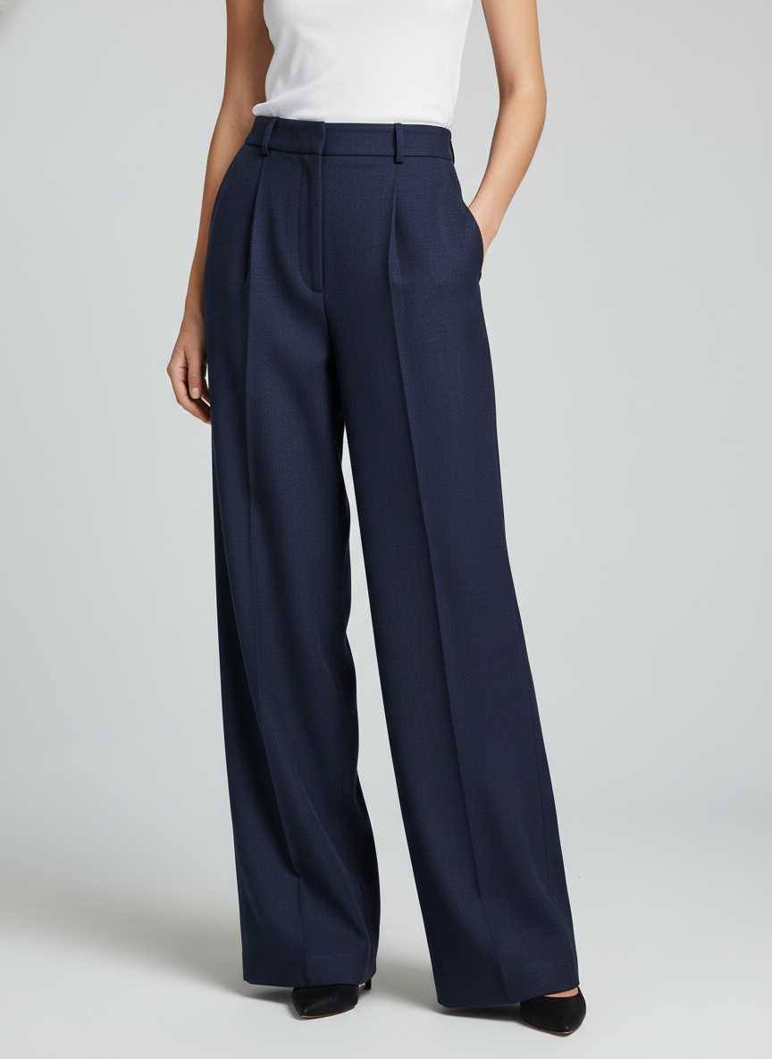 Tailored High-Rise Wide-Leg Trousers